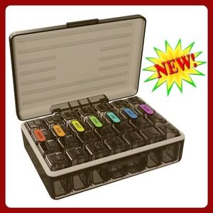 Weekly Pill Organizer 7 Day Medicine Box Case 4 Times A Day AM PM Travel Storage